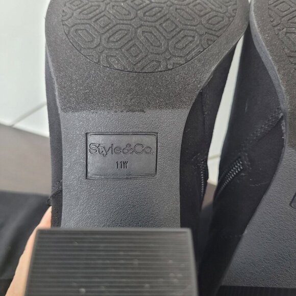 NEW Style & Co. Addyyf Womens 11W Extra Wide Calf Black Knee-High Boots - Picture 8 of 10